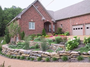  After shot of the rock garden we added in this front yard to address of the slope issue.  